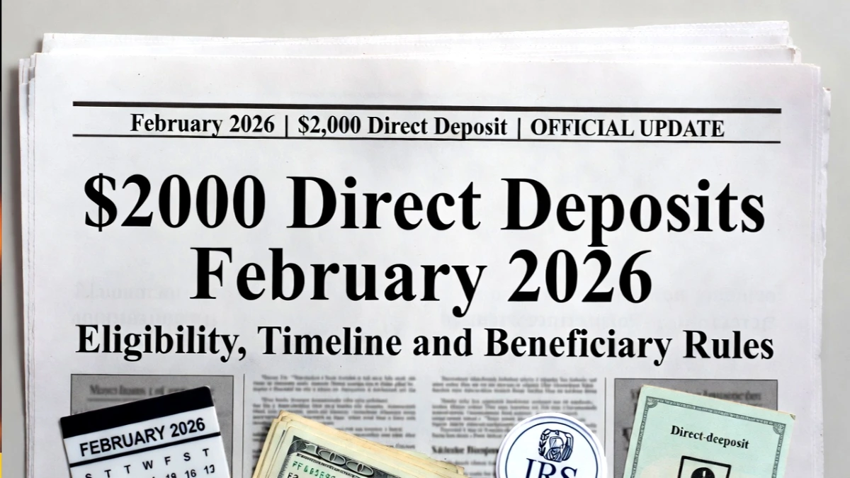 $2,000 direct deposit February 2026, Federal payment eligibility 2026 USA, Direct deposit timeline February 2026, Government payment rules 2026, IRS direct deposit update 2026, Federal benefits payment February, $2000 payment schedule USA, Government financial assistance 2026, IRS payment eligibility guide, Federal deposit update USA, Direct deposit news February 2026, IRS benefits update 2026